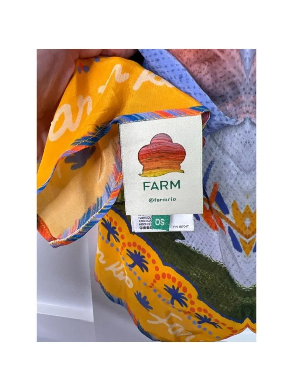 NEW Farm Rio Silk Wrap Printed Women's Long Multi Functional Scarf Yellow
